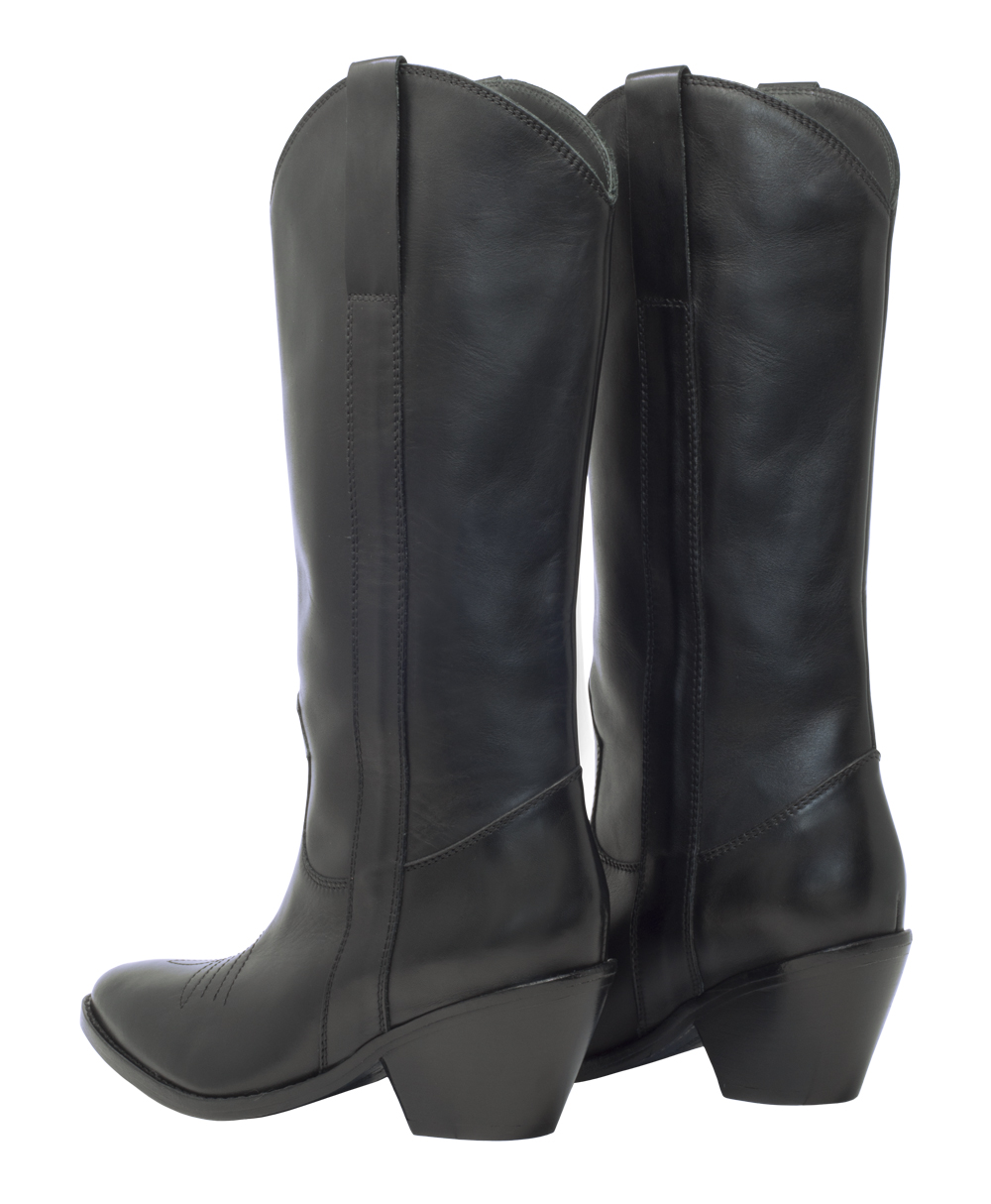 Alexandra High Black - Original El Campero - Italian leather boots and  shoes countryside boots handmade